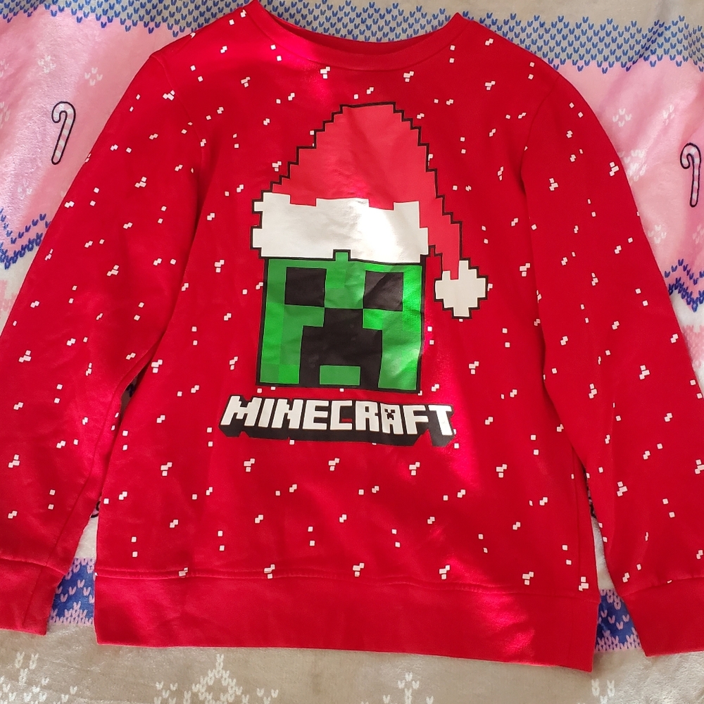 Minecraft ugly christmas sweater xl